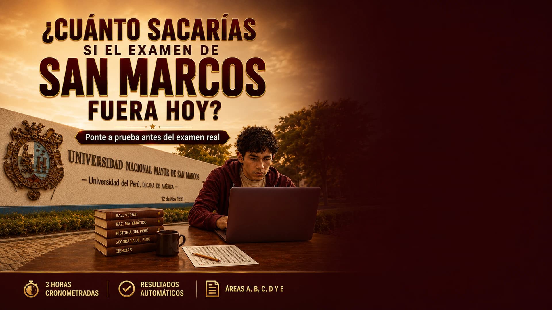 ¿Cuánto sacarías si el examen de San Marcos fuera hoy? — Simulacros Fijas de Fijas