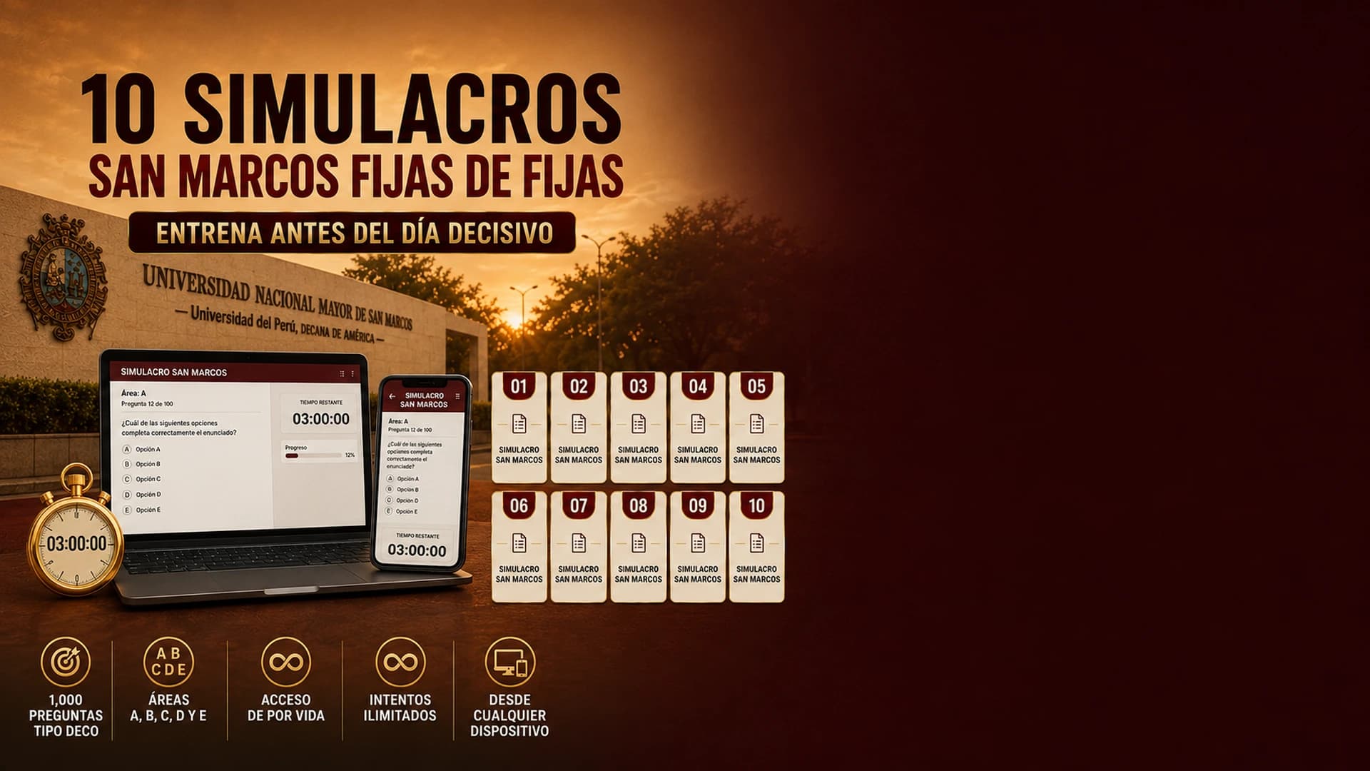 10 Simulacros San Marcos Fijas de Fijas