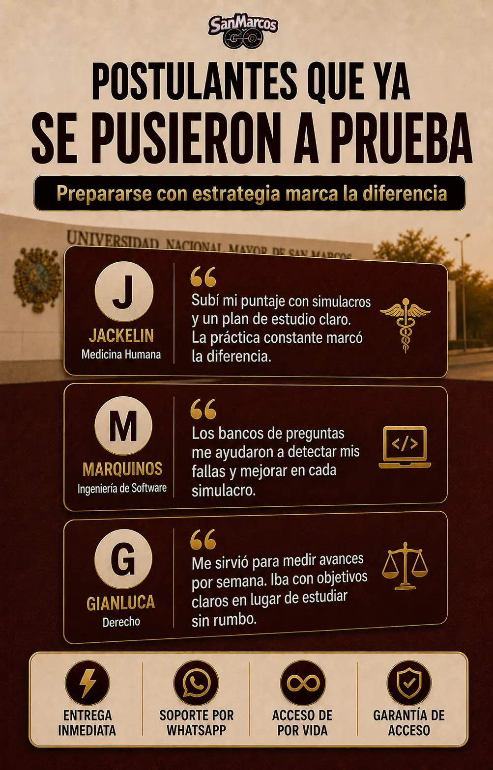 Testimonios — Postulantes que ya se pusieron a prueba